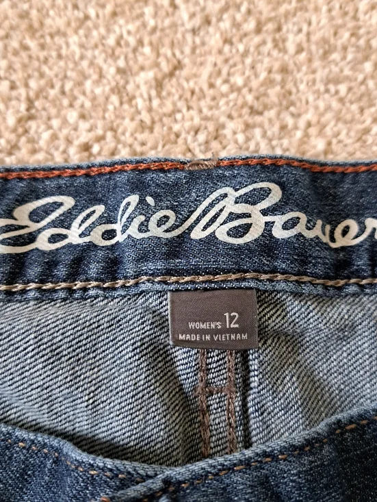 Eddie Bauer Jeans Women's Size 12 Boyfriend Fit Denim Blue Mid Rise Casual - Picture 6 of 14